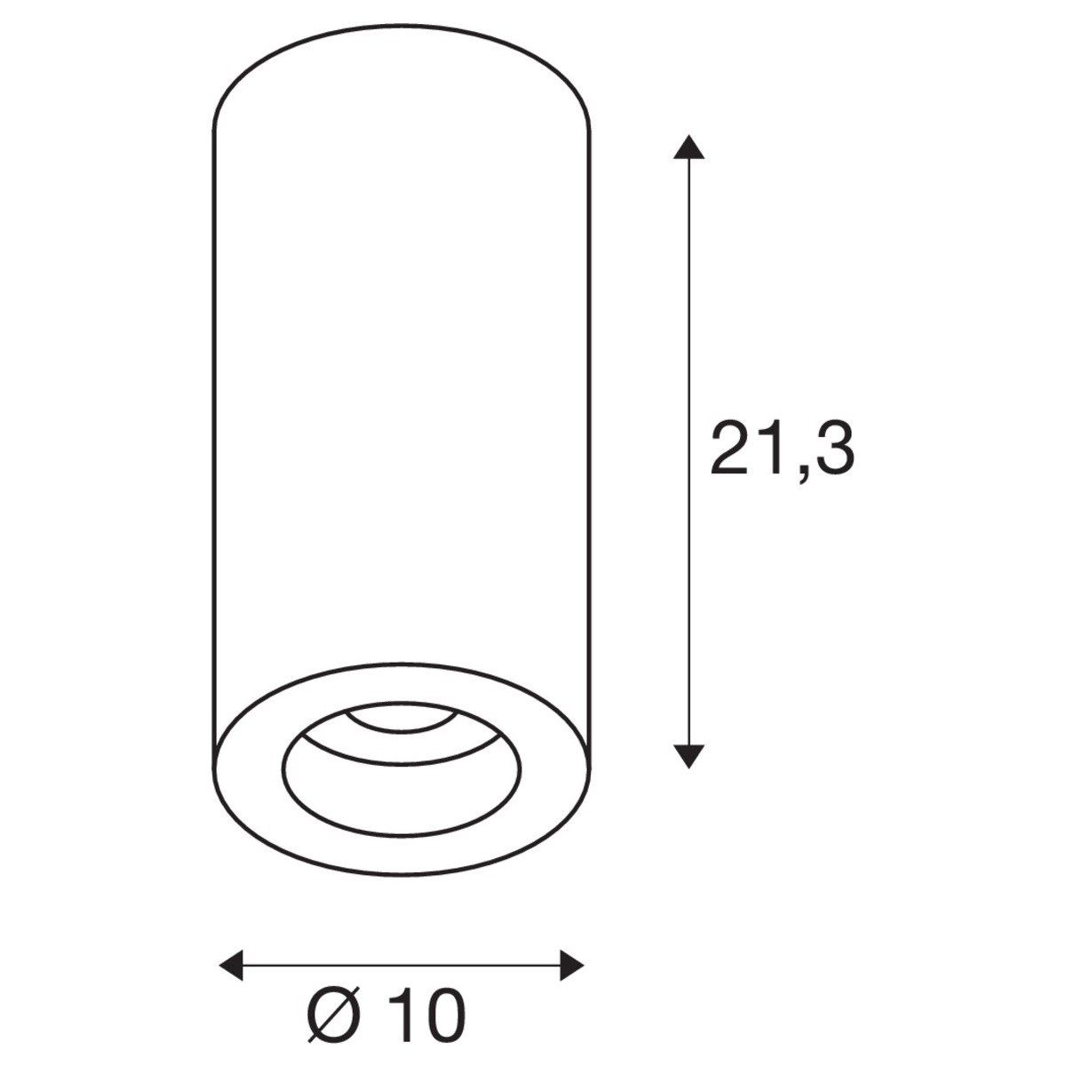 LED-Spot Numinos Down 28W - 2700k - 10 cm weiß SLV 4024163244695