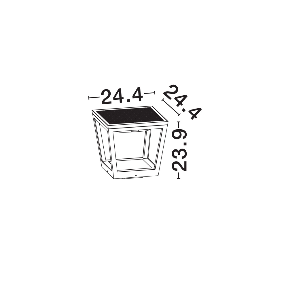 Solarlampe Cuppa anthrazit Lyora 5212017479167
