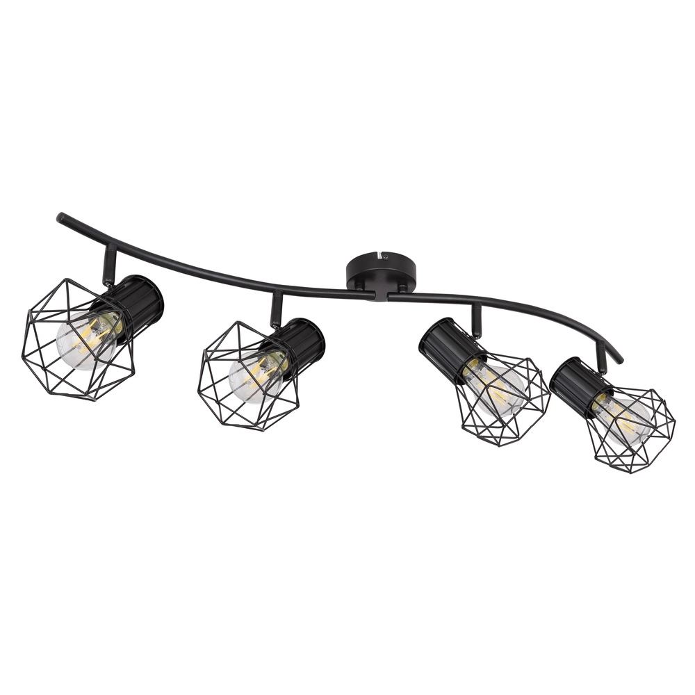 Deckenlampe Priska 4-Licht Schwarz Globo 9007371406173