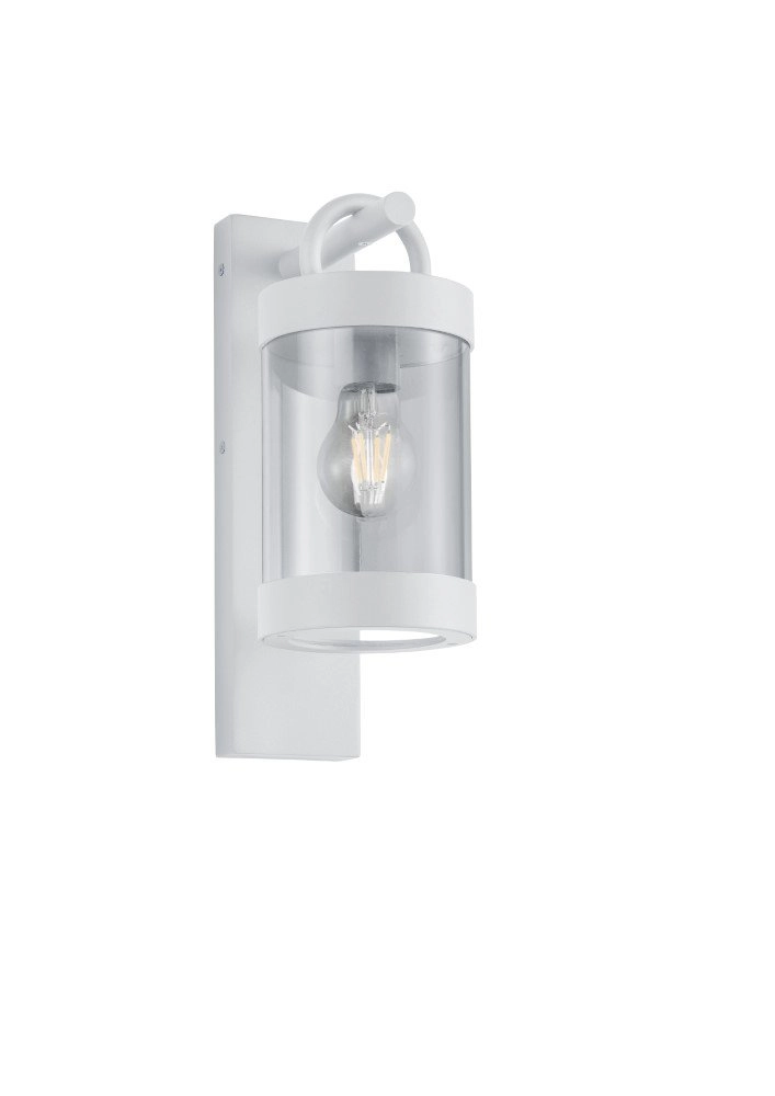 Weiße Außenlampe Sambesi mit Dämmerungssensor