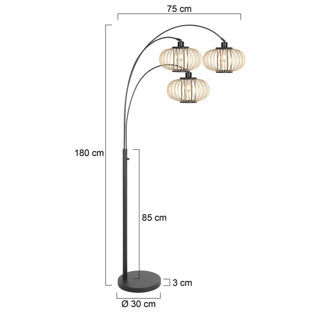 Stehlampe Sparkled Light mit Bambusmützen Steinhauer 8712746182897
