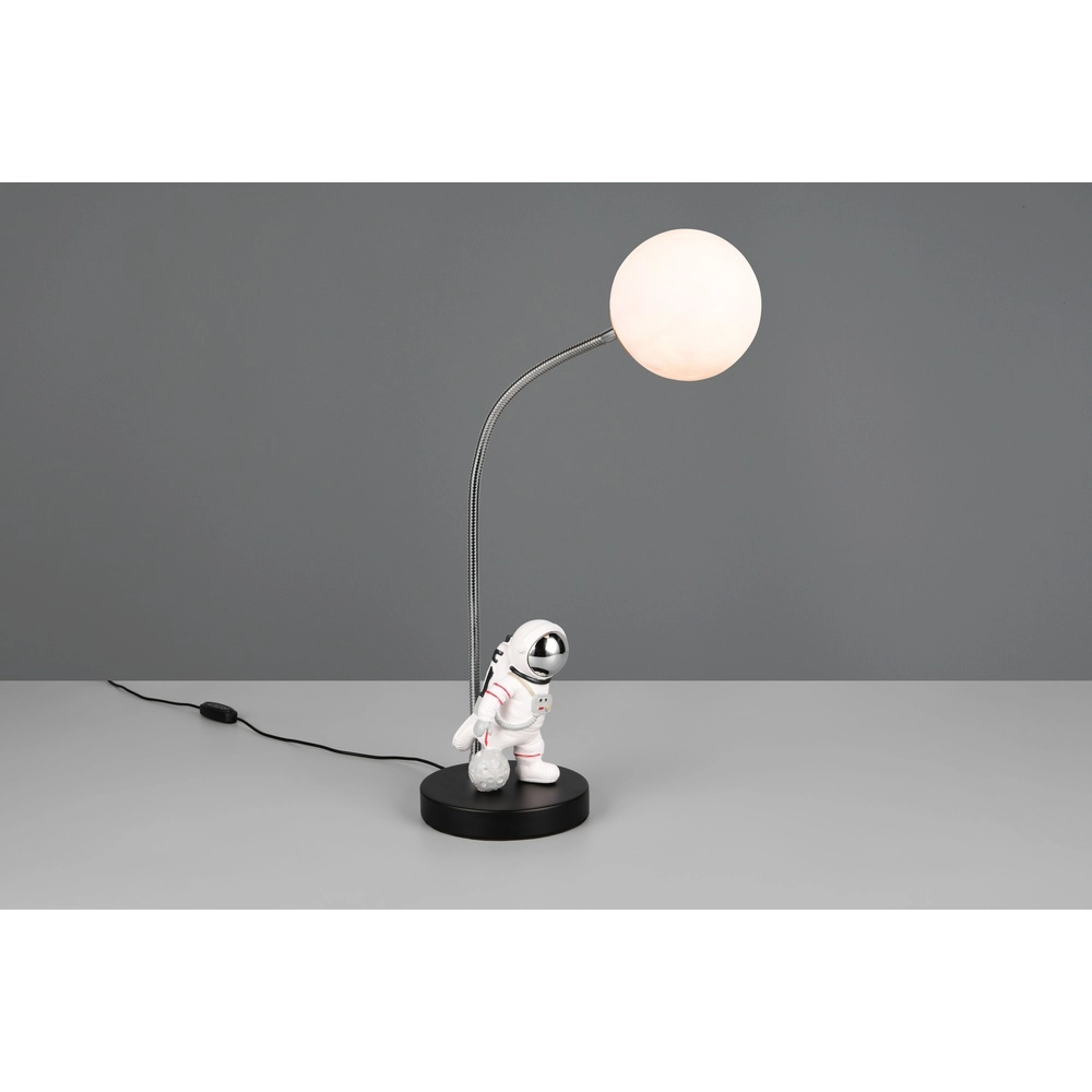 Tischlampe Arm Schwarz-Weiß Trio 4017807671520