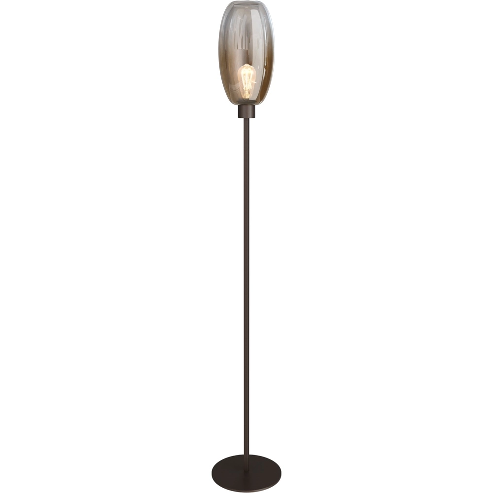 Glas-Stehlampe Olive 1x E27 – Kakao