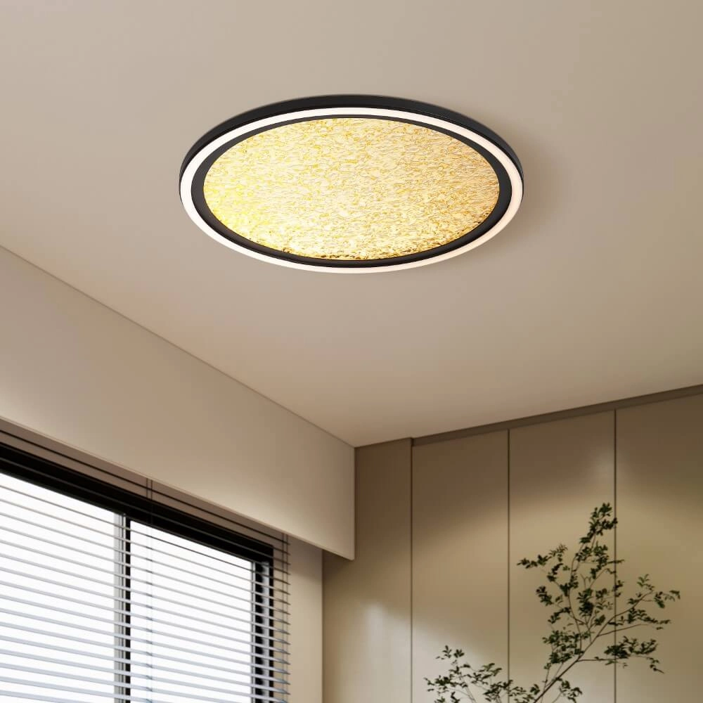 Design-Deckenleuchte Luna Ø 40cm schwarz mit gold Searchlight 5053423273815