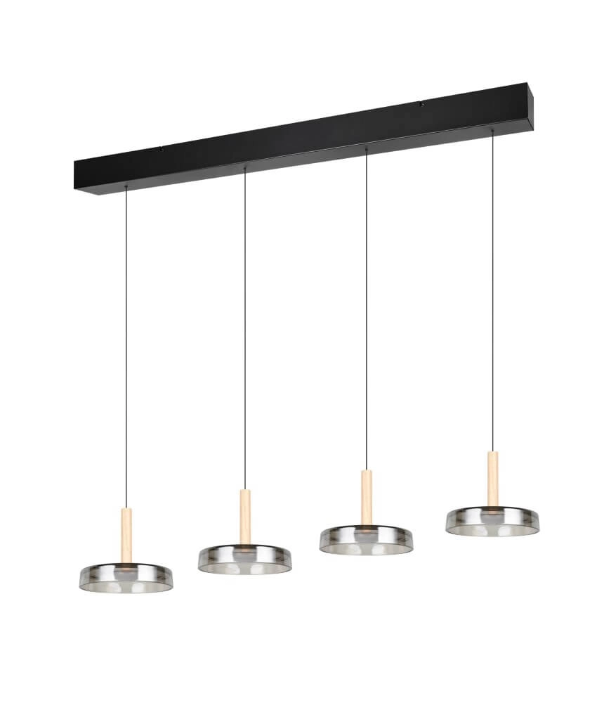 4-flammige LED-Hängelampe Celeste Rauchglas Trio 4017807616903