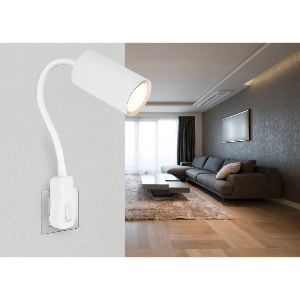 Weiße Lampe Robby Steckdose Globo 9007371433933