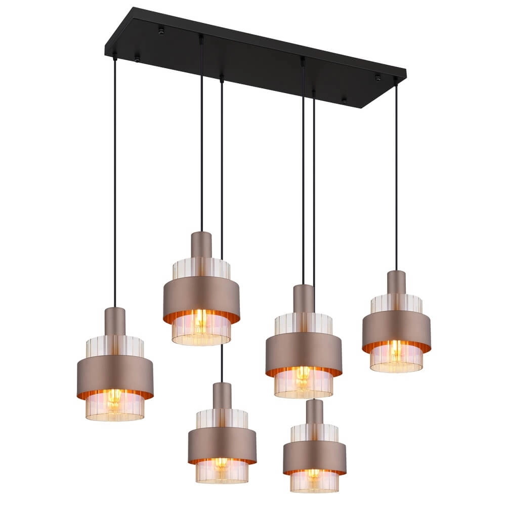 Pendelleuchte Milley Bronze 6-flammig