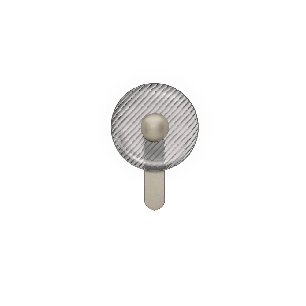 Design-Wandlampe Lavina silbergrau mit Rauchglas Ø 25 cm Lyora 5212063501409