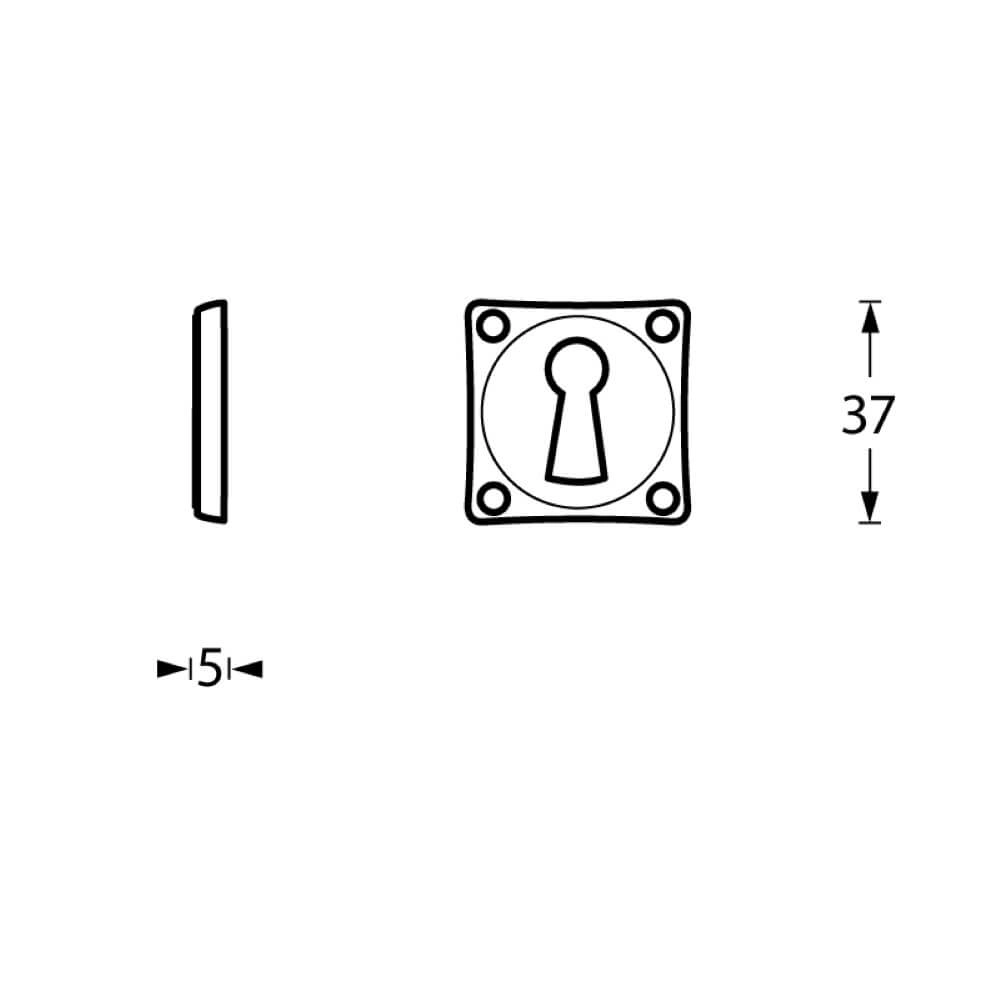Schlüssel-Rosette Basic Nickel Intersteel 8714186420317