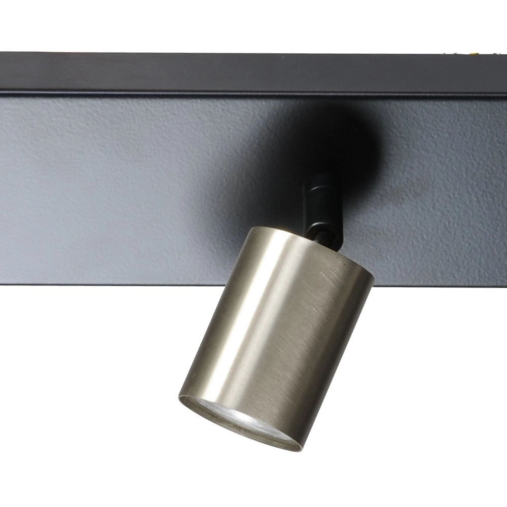 Schwarze Deckenlampe Bounce mit 3 Nickelflecken Masterlight 8718121213880