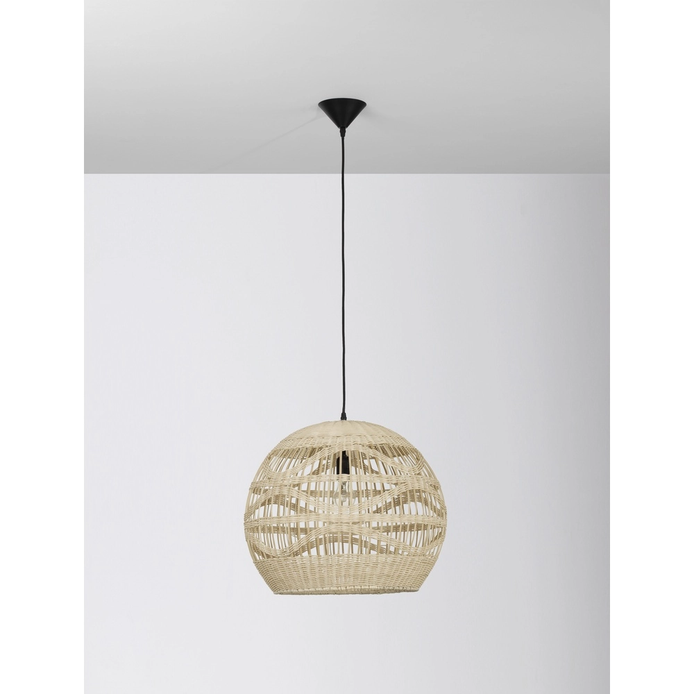 Rattan Pendelleuchte Marlo Ø 48,5cm Kugel Lyora 5212017438812