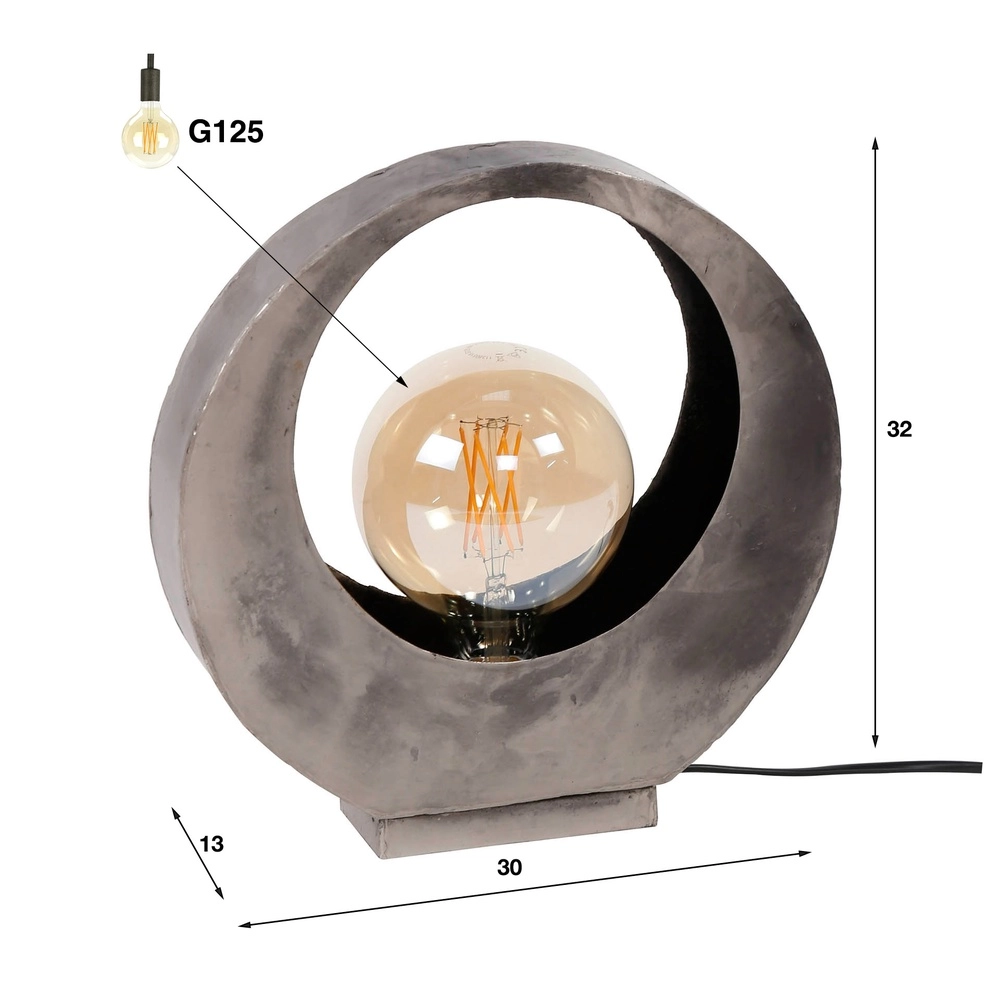 Industrietischlampe Full Ø 30cm – altes Silber Lyora 8716803511798