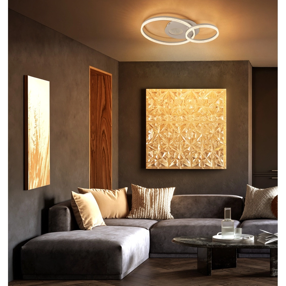 Runde Deckenlampe Sanford Sandbraun Globo 9007371586738