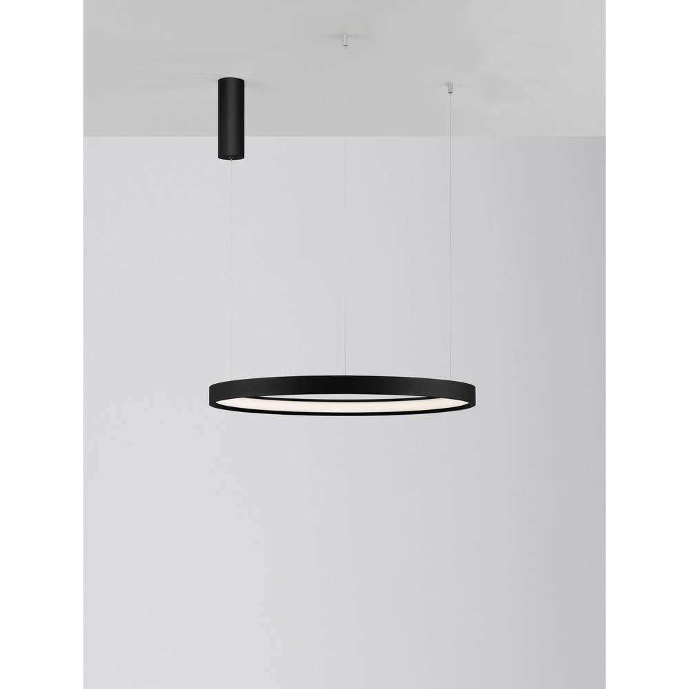 Runde Pendelleuchte Perrine schwarz Ø 60cm Lyora 5212017438416