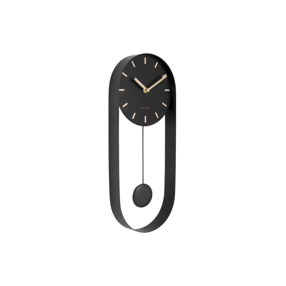 Wanduhr Pendel Charm schwarz - Ø 20 x 50cm Karlsson 8714302657337