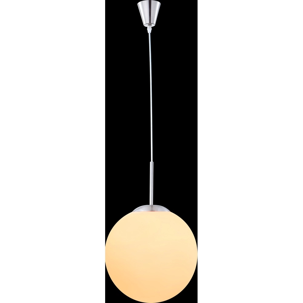 Design-Pendellampe Balla Nickel mit weißem Ø 30 cm Globo 9007371129416