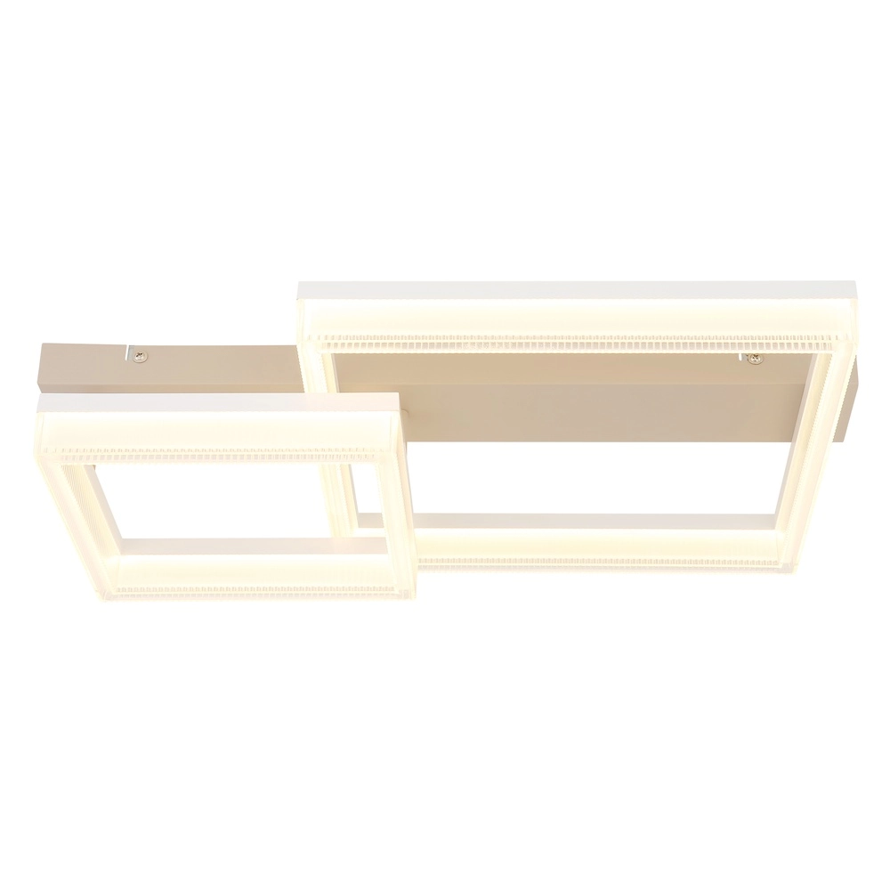 Moderne Deckenleuchte Zara sandbraunes Quadrat 53cm Globo 9007371579075
