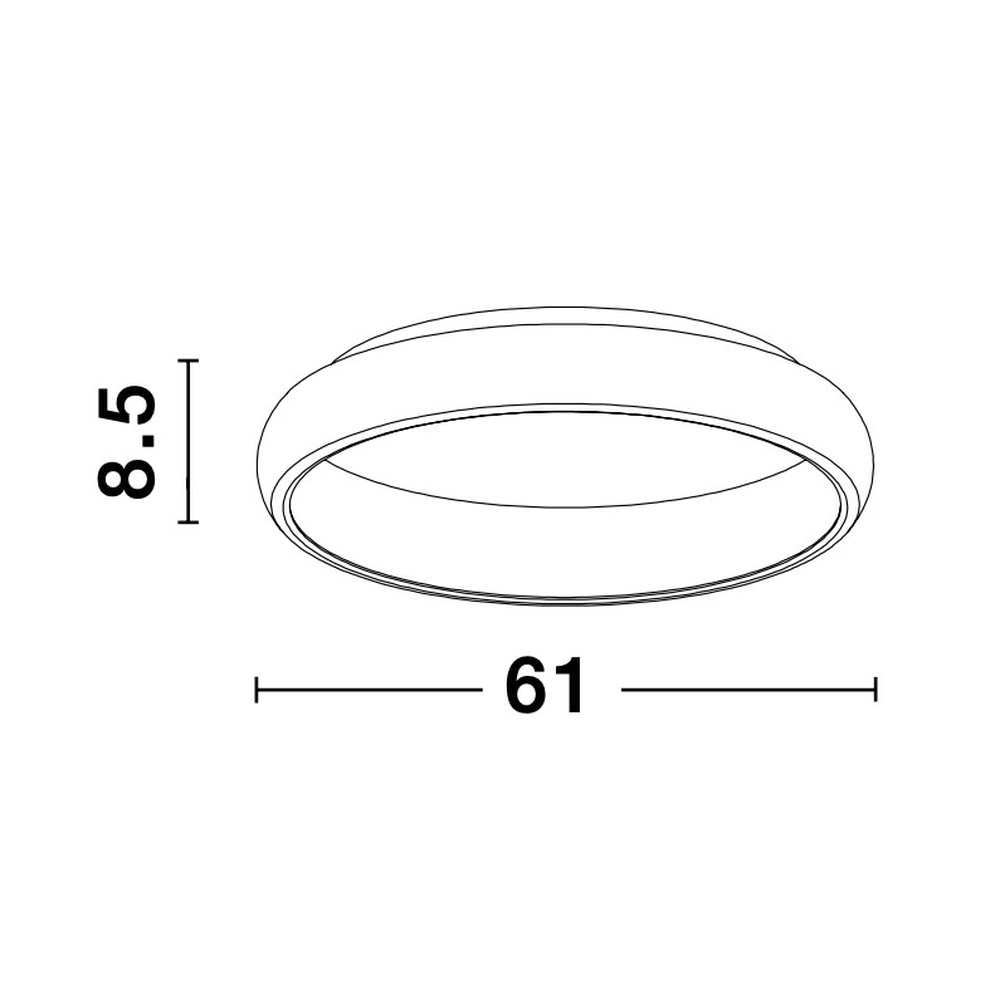 Deckenlampe Albi grau Ø 61cm Lyora 5212017419569
