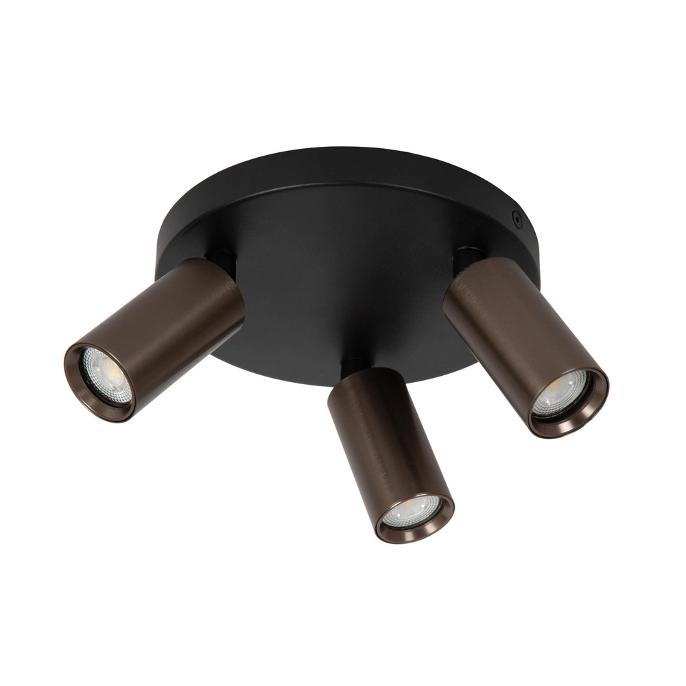 Deckenscheinwerfer Ritmo mini GU10 3-hell Kaffeebraun