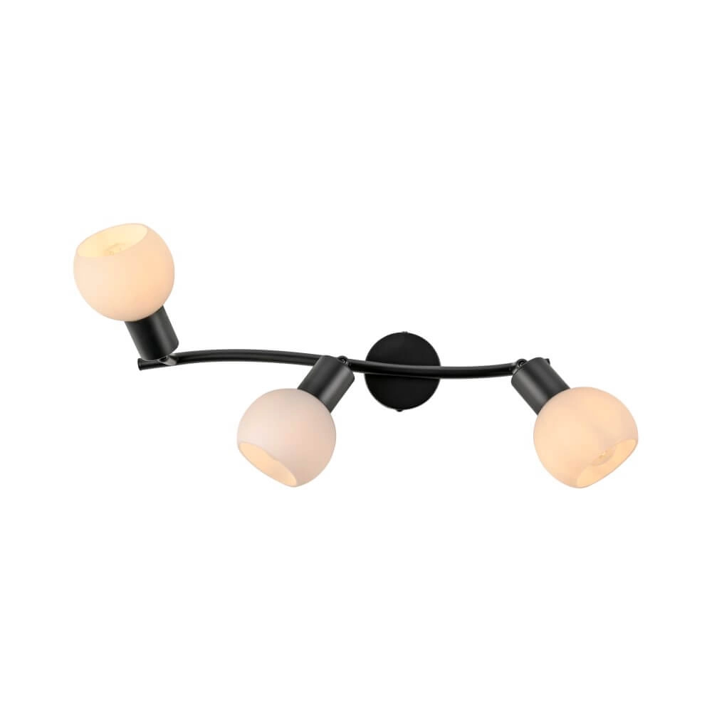 Schwarze Deckenleuchte Loki 3-flammig Just Light 4043689000776