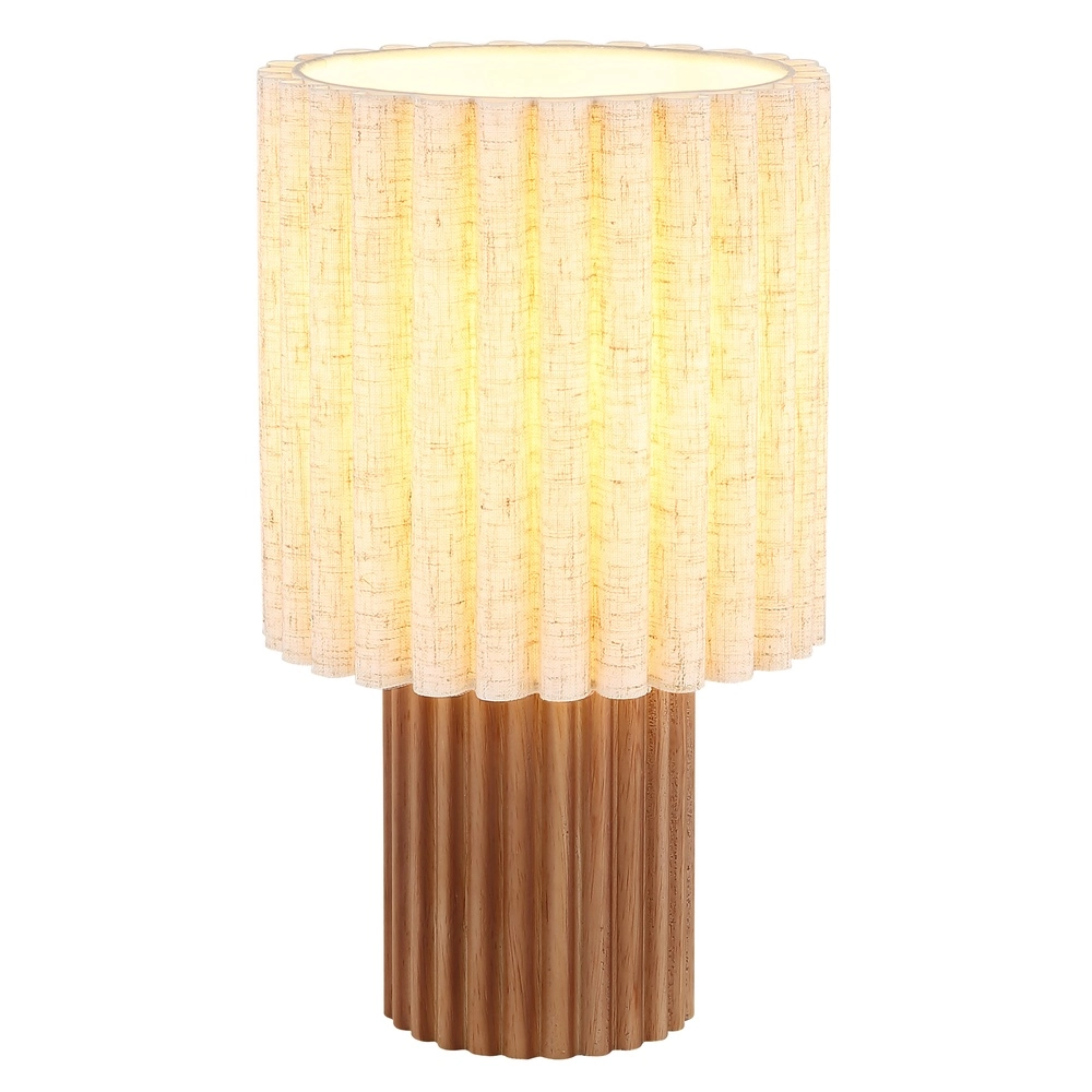 Einzigartige Tischlampe Jannie Braune Runde