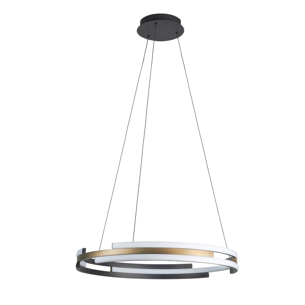 Pendelleuchte Orion schwarz mit Kupferbronze Ø 60cm