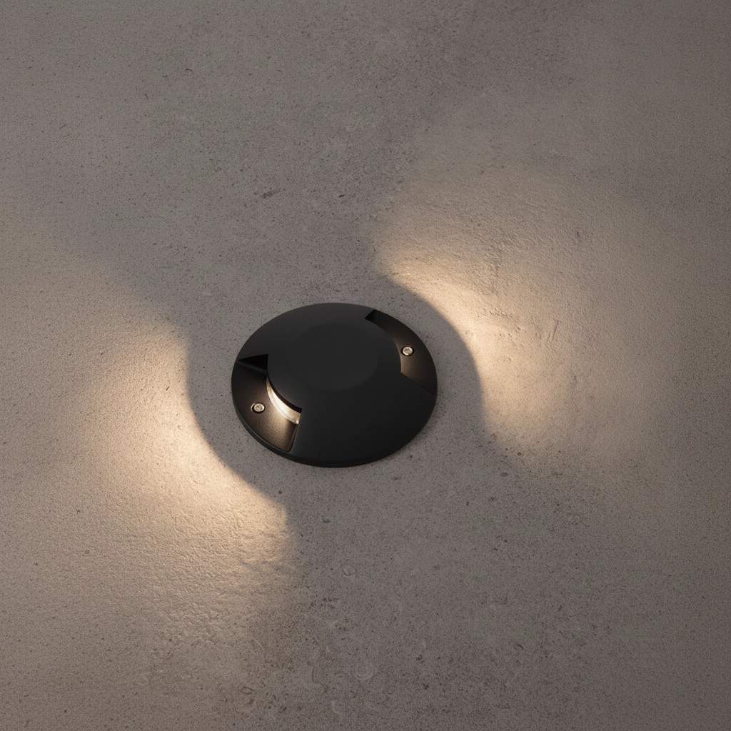 Flach montierter Bodenspot Grado schwarz - 12W