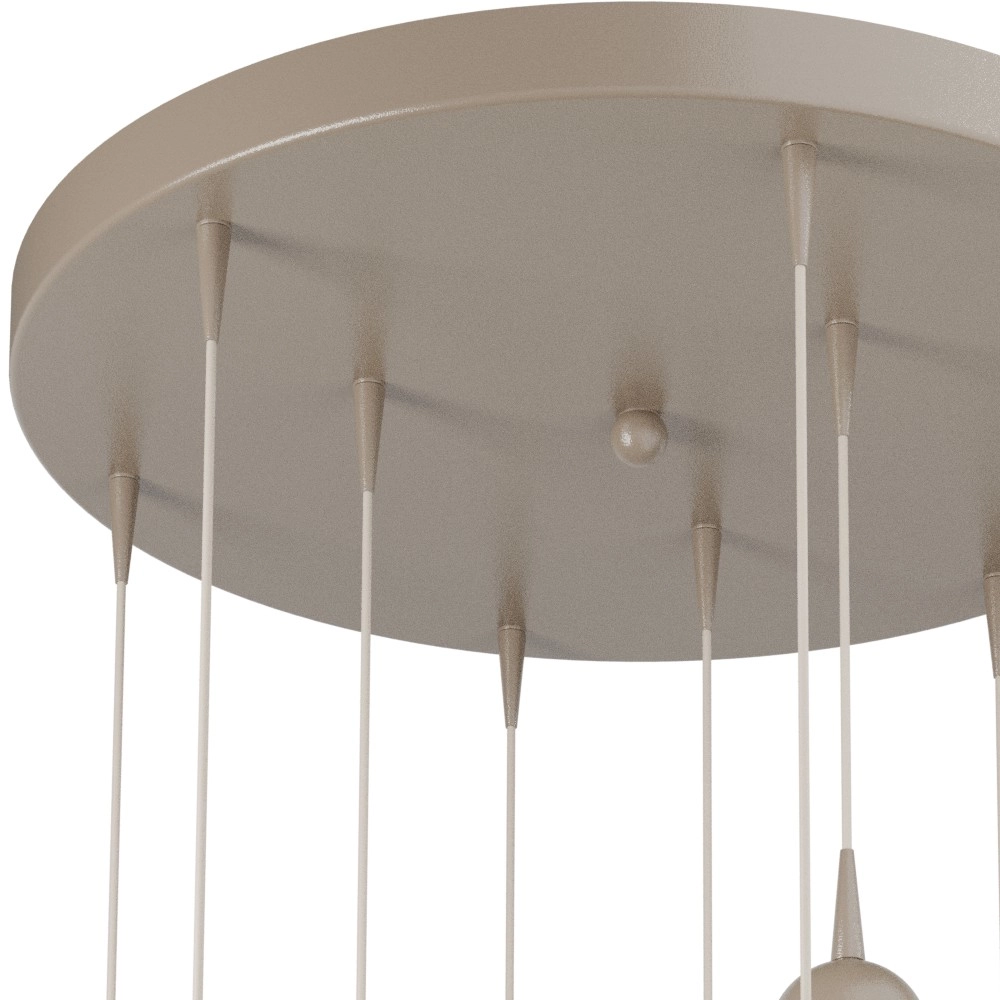 9-Licht Pendellampe Talana beige terra Ø 50cm DTW Masterlight 8718121399096