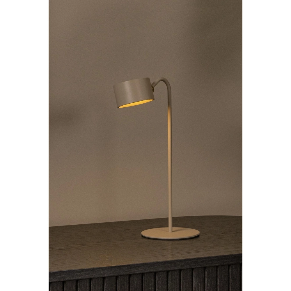Wiederaufladbare Schreibtischlampe Jolan taupe Lucide 5411212461100