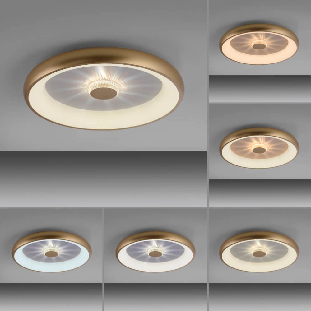 Runde Deckenleuchte Vertigo Messing Ø 61,5cm Just Light 4043689995096