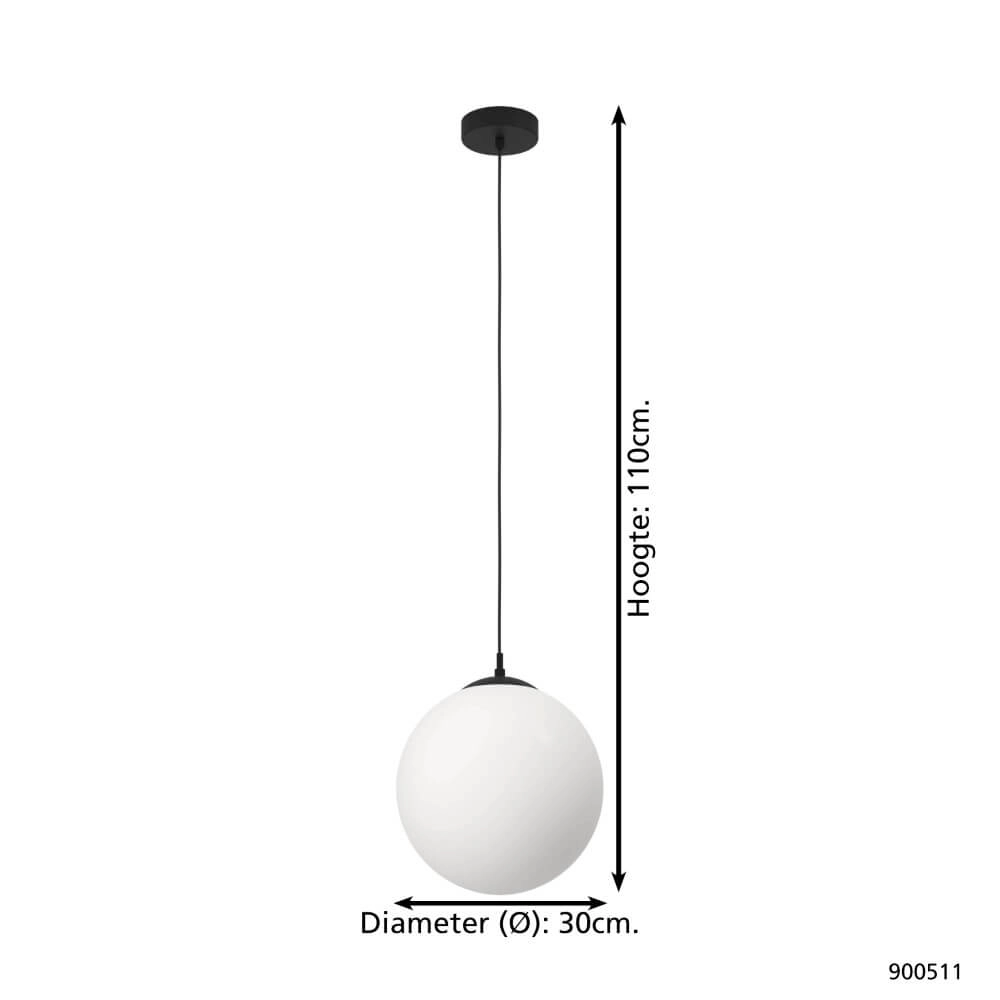 Hängelampe aus Glas Rondo 3 Ø 30cm Eglo 9008606244409