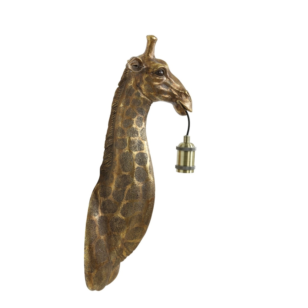Wandlampe Giraffe Bronze