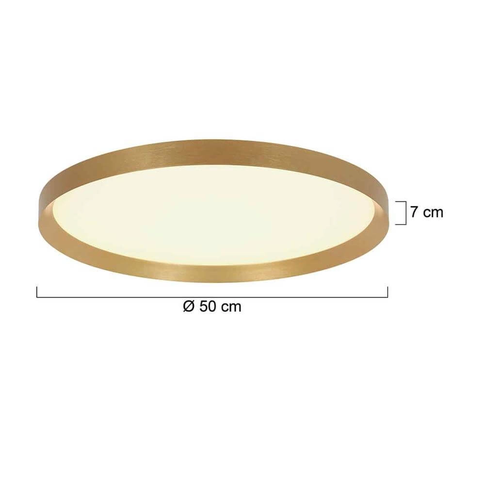 Schlanke Deckenleuchte Flady gold Ø 50cm Steinhauer 8712746171853