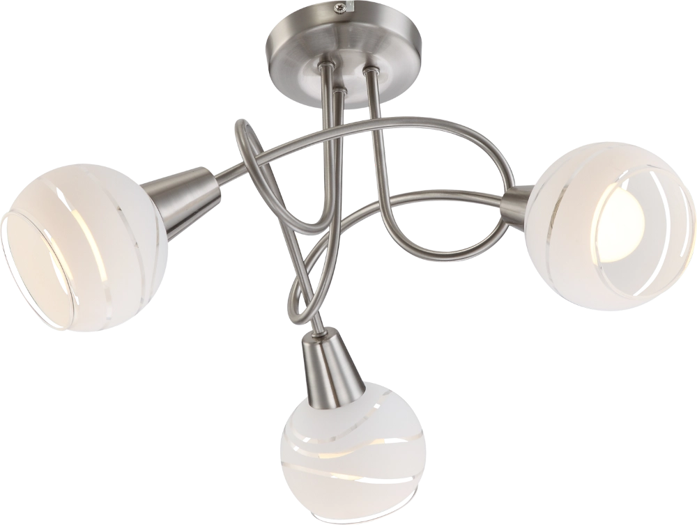 Deckenlampe Elliott 3-Leicht-Nickel