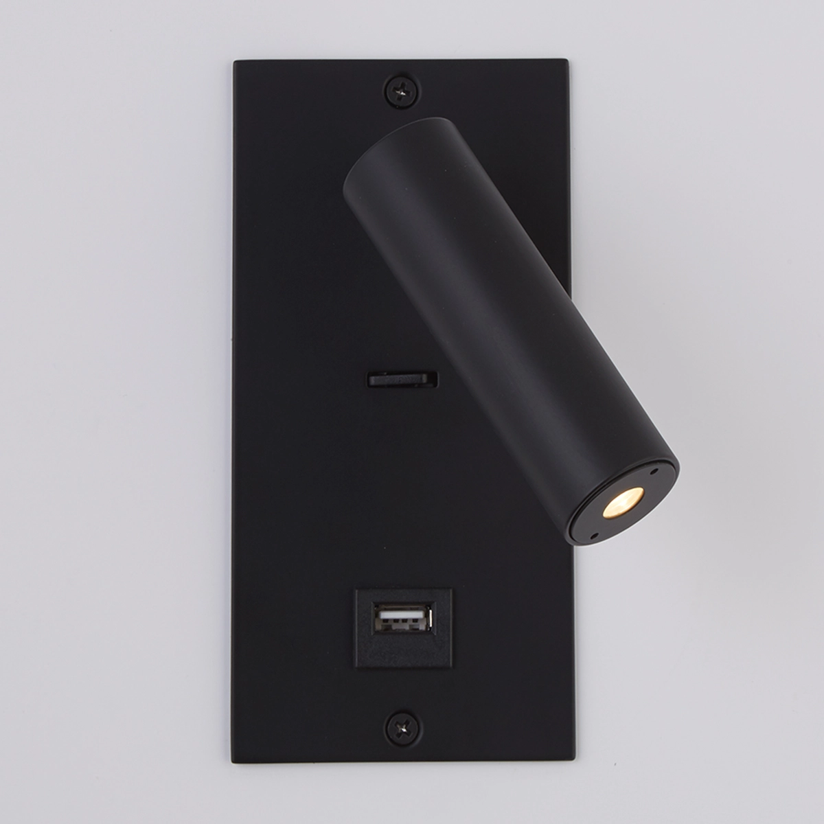 Eingebaute Nachttischlampe Victoria Schwarz mit USB