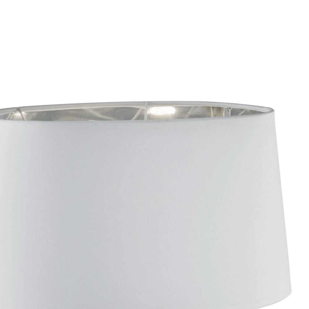 Tischlampe Taba 52 cm Chrom mit Weiß Trio 4017807377514