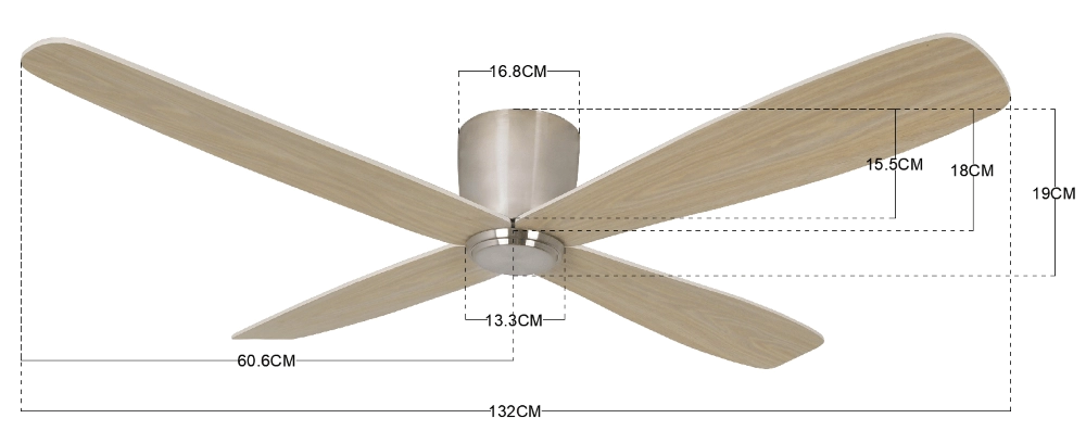 Deckenventilator Airfusion Fraser Ø 132cm mit Holz Beacon 9333509107972
