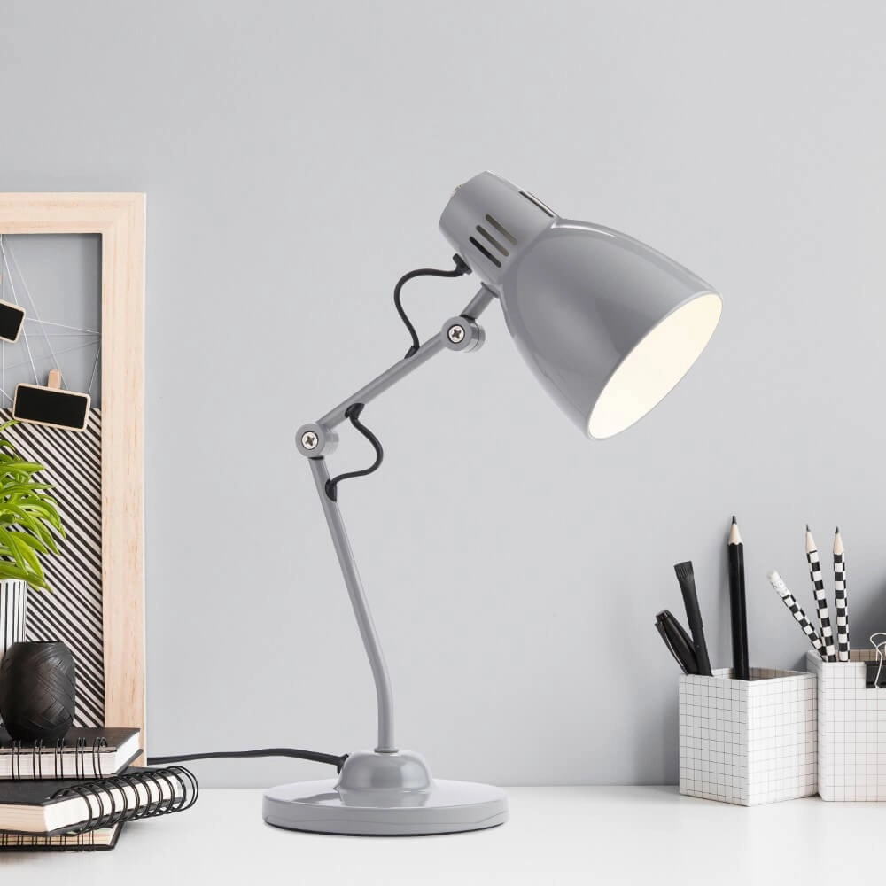Tischlampe Bailie grau Brilliant 4004353412417