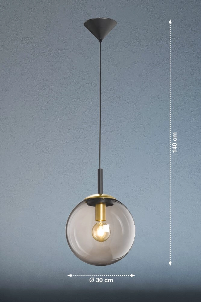 Hängelampe mit Glas Dini Ø 30cm Fischer & Honsel 4001133604321