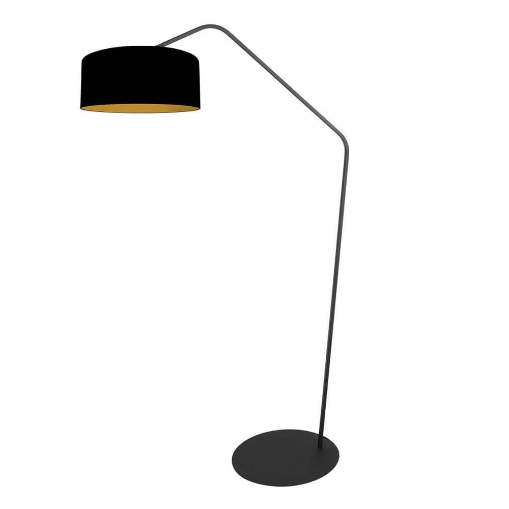 Stehlampe Zig-Zag schwarz mit goldener Innenseite Ø 50cm Steinhauer 8712746179286