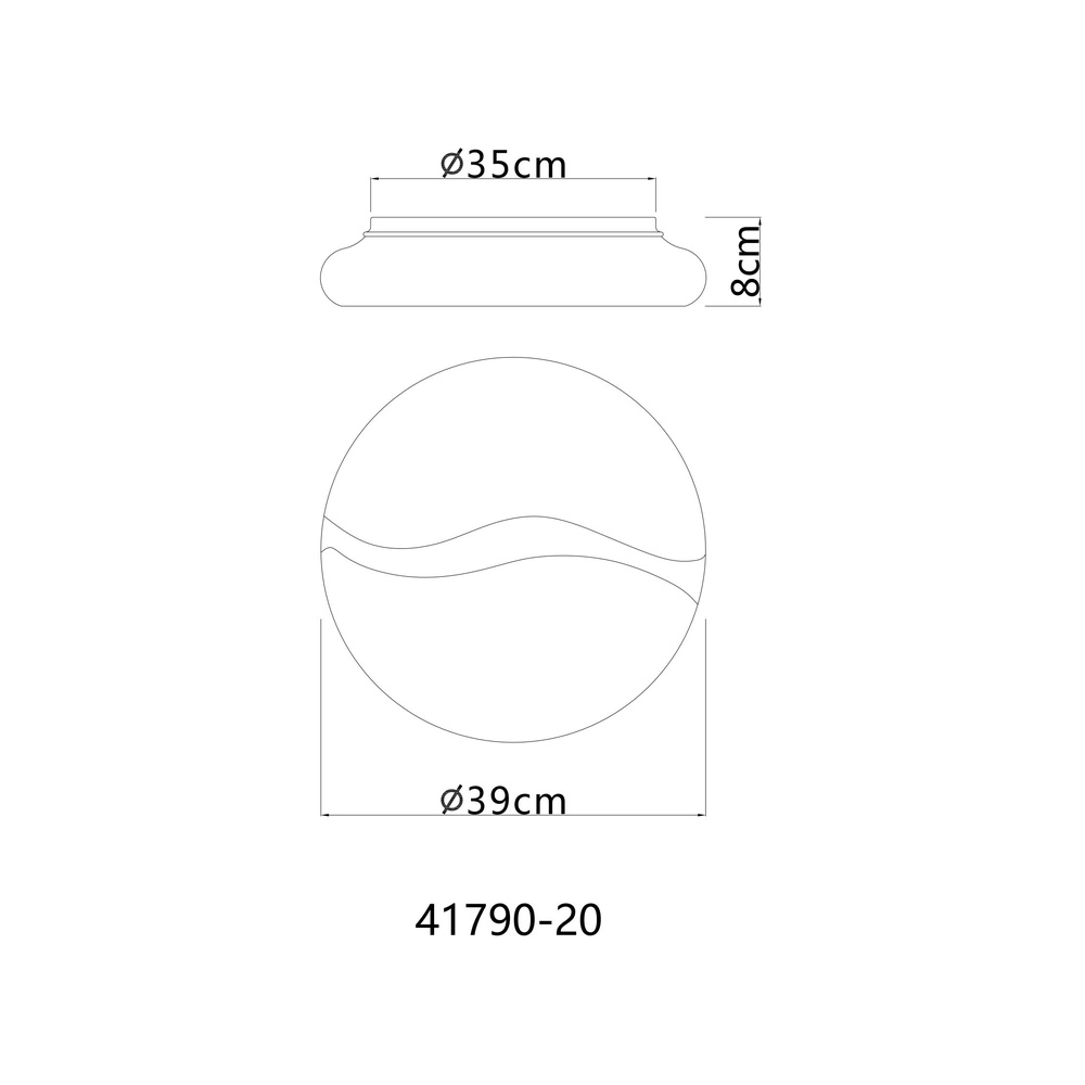 Design-Deckenlampe Leticia Ø 39cm Globo 9007371549900