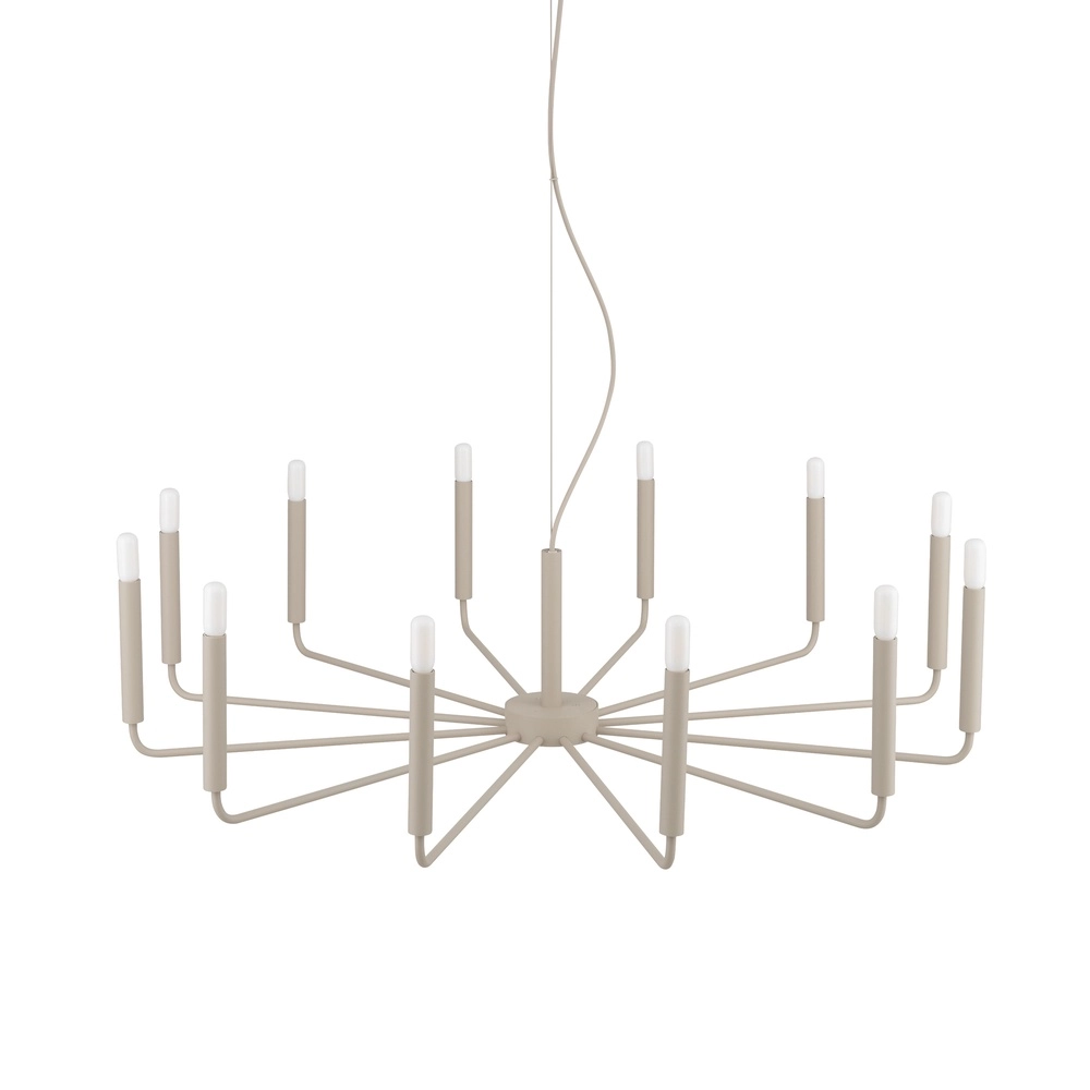 Moderner Kronleuchter Orto sandbraun Ø 103 cm Lyora 5903139125260