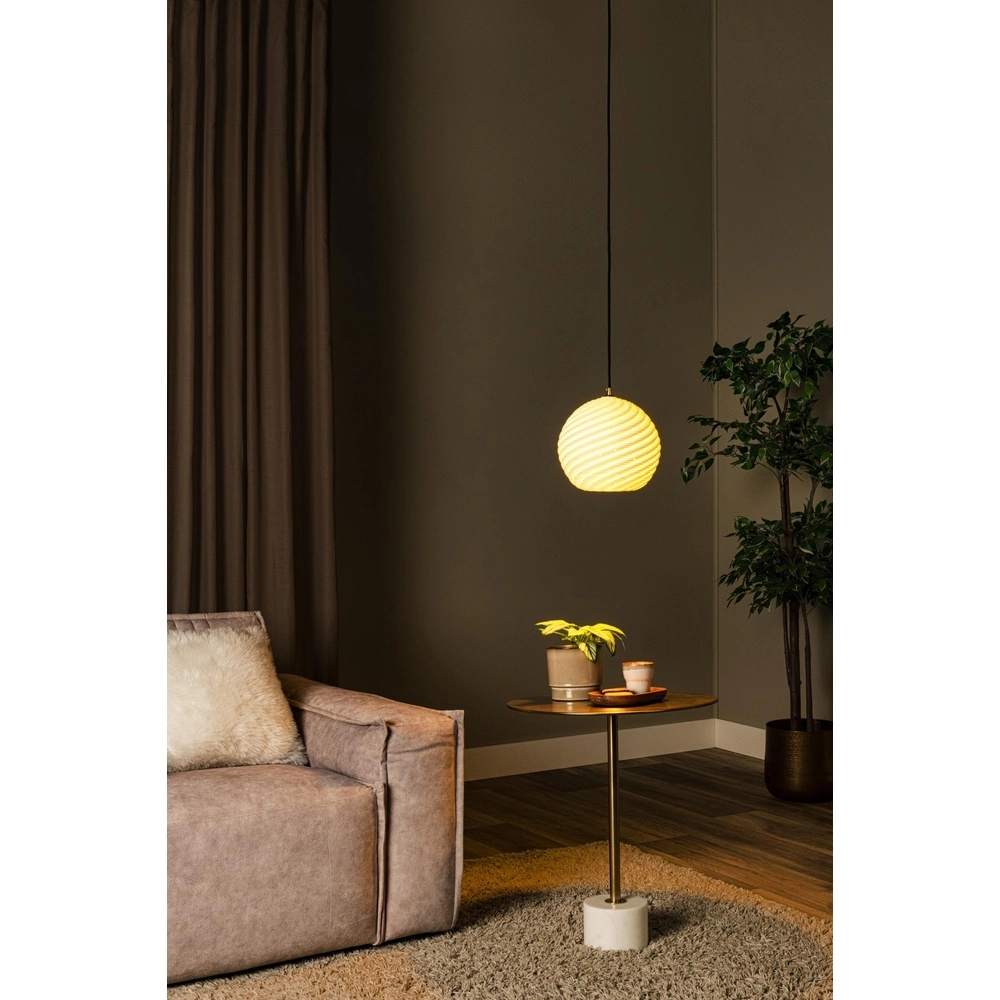 Design-Pendellampe Bina einzelne Ø 25 cm weiß Lucide 5411212135100