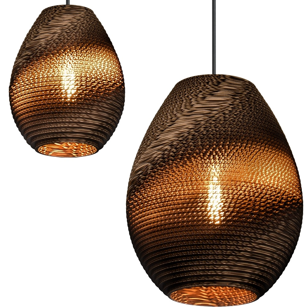 6-Licht Pendellampe Carta Trendy Think-Paper Cap Kakao Masterlight 8718121437477
