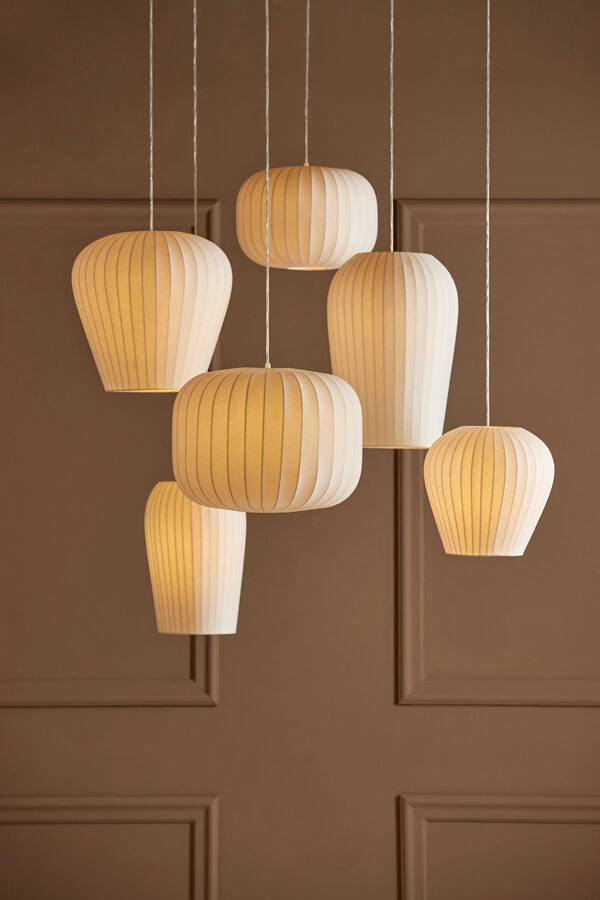 Weiße Pendelleuchte Axel japandi Ø 31cm Light & Living 8717807638412