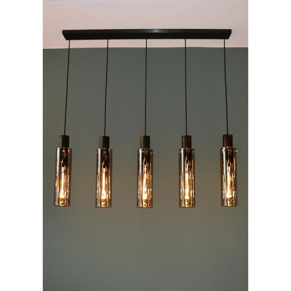 5-Licht Pendellampe Orlando Rauchglas Lucide 5411212740748