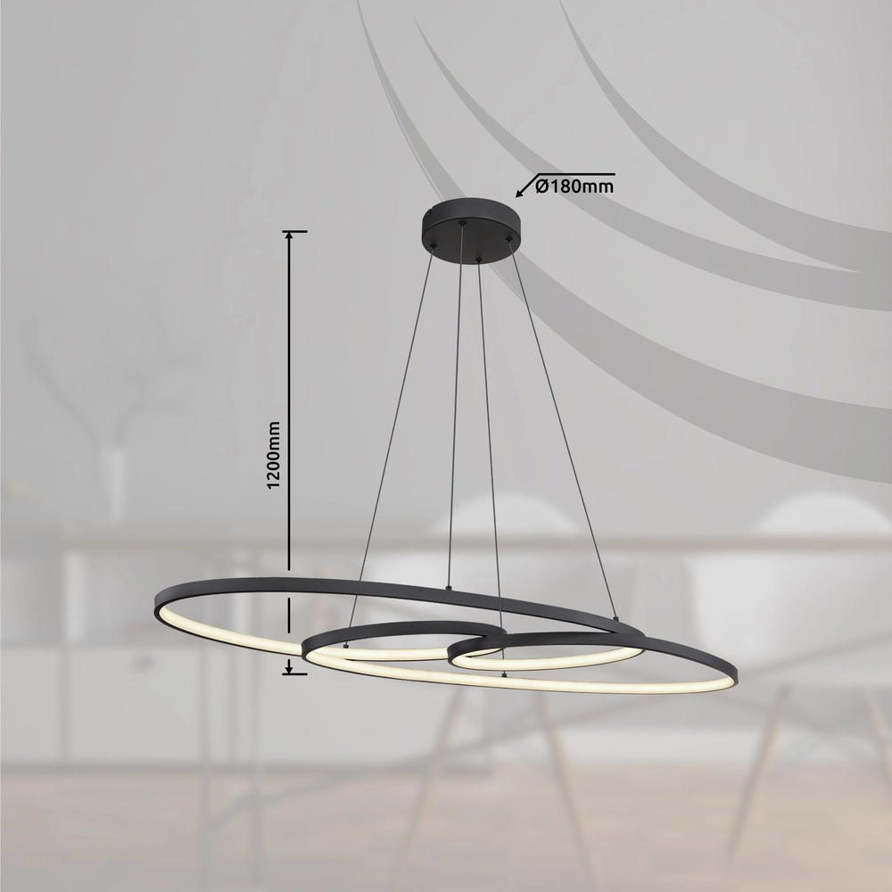 Design-Pendellampe Spira Schwarz Globo 9007371450251