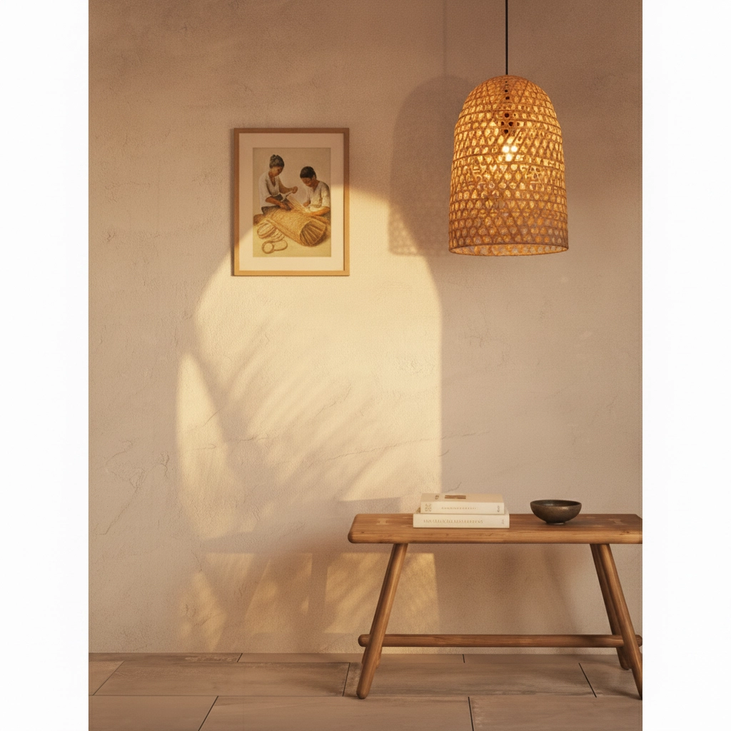 Pendelleuchte Aurora Rattan Ø 30cm