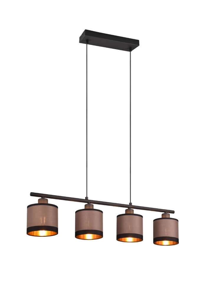 Hängelampe Davos taupe 4-flammig Trio 4017807574333