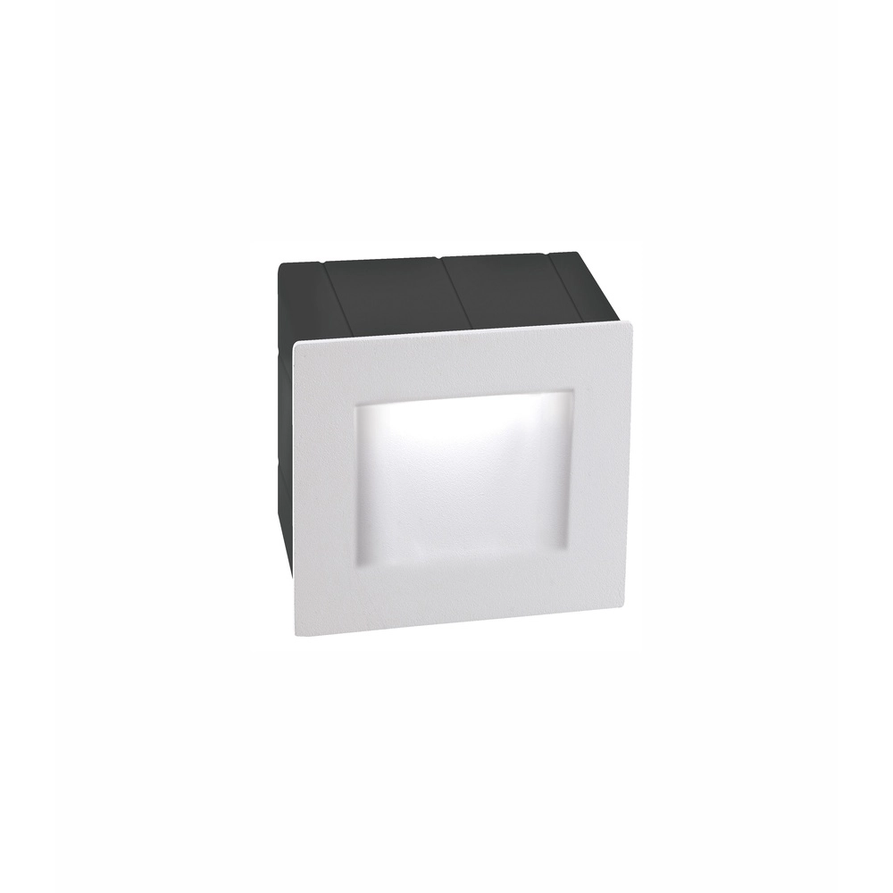 Einbauleuchte Krypton Quadratisch Weiß 8cm
